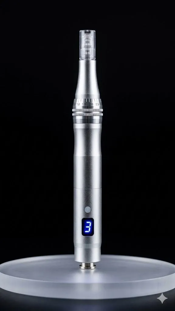 Dermapen microneedling-penna som används vid behandling